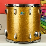 Used 80's Ludwig 16" x 16" Floor Tom, Gold Sparkle ISS28709