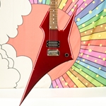 Vintage 80's Hondo H-1 Death Dagger Metallic Red Electric Guitar ISS28932