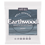 Ernie Ball Light Earthwood Bell Bronze Acoustic Guitar Strings 11-52 Acoustic Guitar Strings 12-54 P02348