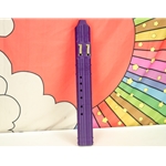 BaFlute F# Medium Low Tone Drone Flute, 432hz Double Chamber Drone Flute, Native American Style Flute, Purple DUO362PUR