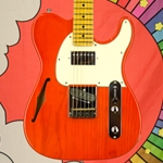 Used G&L ASAT Tribute Semi-Hollow Electric Guitar, Transpartent Orange, Bluesboy ISS29124