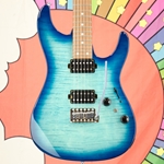 Ibanez Standard AZ24S1F Electric Guitar, Transparent Turquoise Burst (Rep Sample) AZ24S1F-TXB