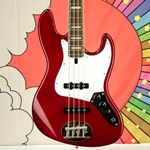 Used Lakland Skyline 44-60 (Joe Osborn) Custom, Candy Apple Red / Rosewood, Hardcase ISS29540