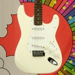 Used Squier Stratocaster Electric Guitar, White ISS29507