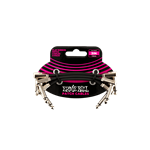 Ernie Ball FLAT RIBBON PATCH CABLE 3IN - BLACK - 3 PACK P06220