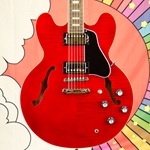 Epiphone ES-335 Figured Flame Maple Top, Premium Gig Bag, Cherry EI-335FSCHNH3