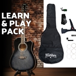Holiday Sale - Washburn Acoustic Guitar Pak. WA90CETBBPACK