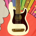 Used Fender Fullerton Precision Uke Bass Ukulele - White ISS30299