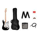 Squier Sonic® Stratocaster® Pack, Maple Fingerboard, Black, Gig Bag, 10G 0371720006
