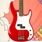 Used Peavey Milestone II Bass Guitar - P-style / Red Finish ISS30380