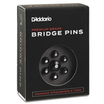 D'addario D'Addario Ebony Bridge Pins with End Pin Set, Pearl Inlay End Pin Set PWPS3