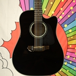 Used Takamine GD30CE-12, 12 String Dreadnought Acoustic Guitar, Pickup & Tuner, Black ISS30803