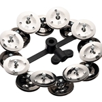 Meinl 5" Hihat Tambourine, Dual Row, Stainless Steel Jingles HTHH2BK
