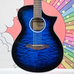 Ibanez AEWC16QA-TLH Acoustic - Electric Guitar - Transparent Blue Sunburst