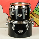 Used 8" & 10" Slingerland Concert Toms, Black Wrap ISS30976