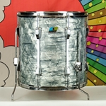 1976 Ludwig Mach 5 Floor Tom, Sky Blue Pearl, 16" x 16", Legs, 3ply Shell ISS31111