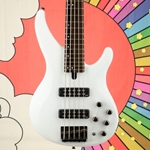 Used Yamaha TRBX505 5 String Bass Guitar, White ISS30903