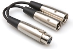 Hosa Y Cable, XLR3F to Dual XLR3M, 6 in YXM121