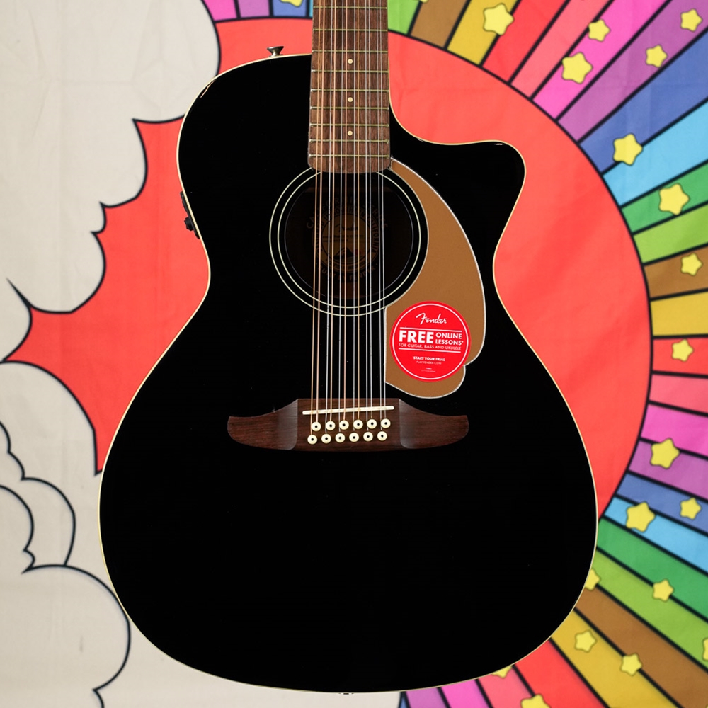 Uncle Ike s Music Sound Fender Villager 12 String Acoustic Electric Guitar Black Padded Gig Bag 0970753006