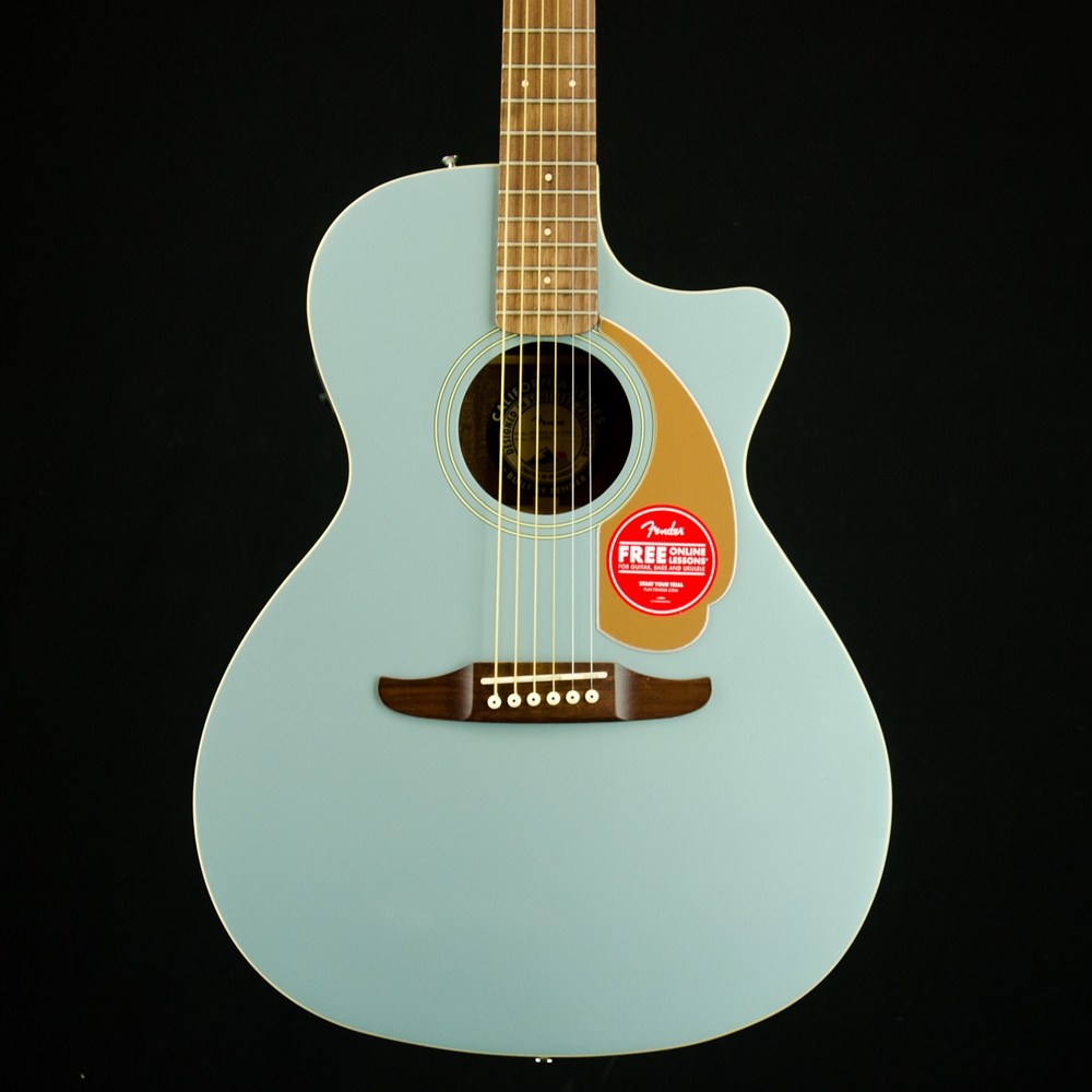 Fender Newporter Player Acoustic Electric Guitar, Ice Blue Satin 0970743062  0970743062