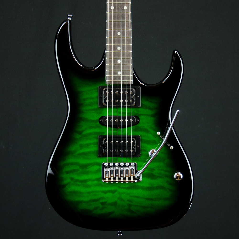 Uncle Ike s Music Sound Ibanez GIO RX GRX70Q Electric Guitar Transparent Emerald Burst GRX70QATEB