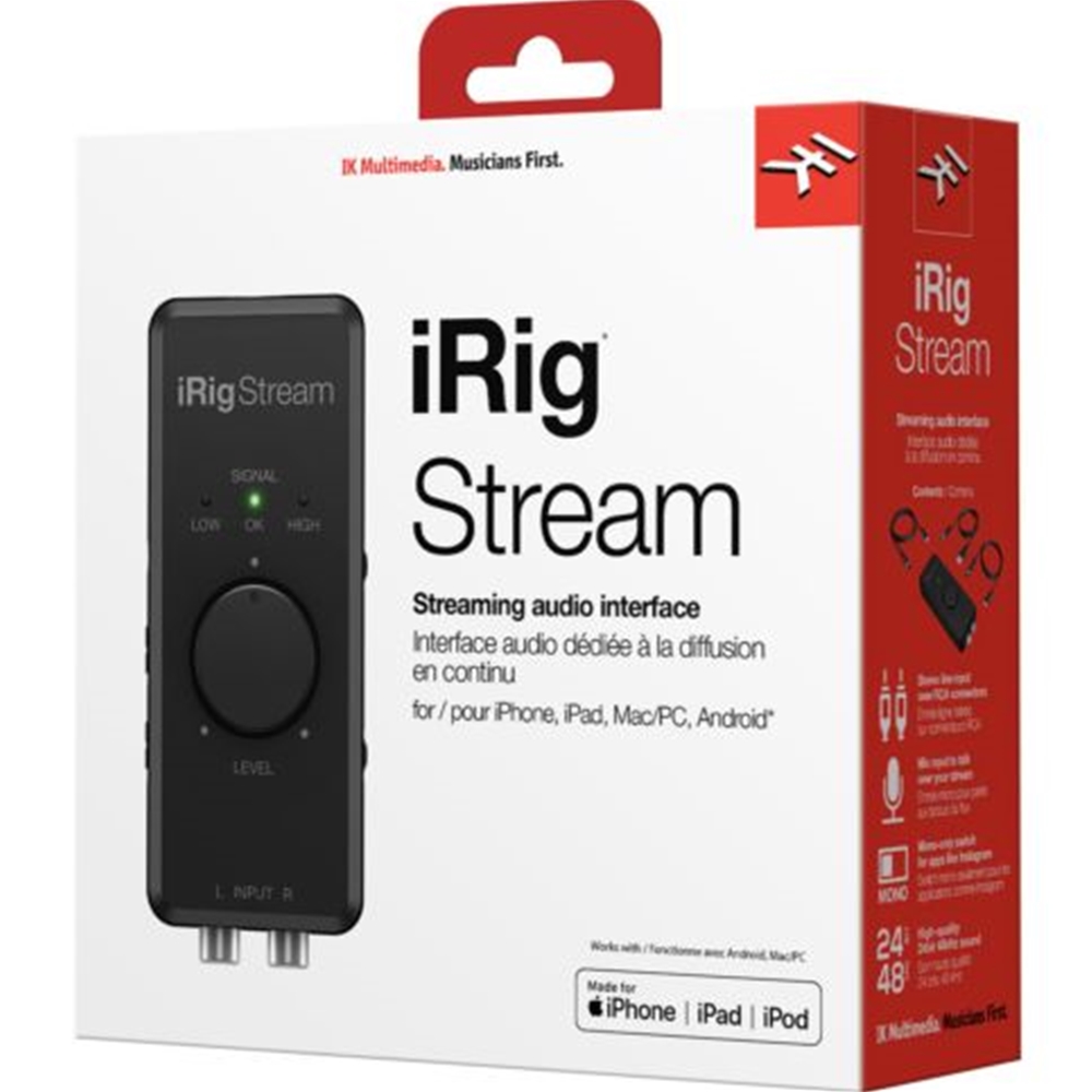 IK Hardware IK Multimedia iRig Stream Ultracompact 2x2 Audio Interface for  Computers, Smartphones, and Tablets IP-IRIG-STREAM-IN IP-IRIG-STREAM-IN