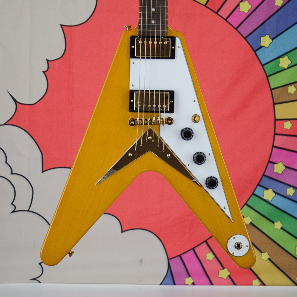 Uncle Ike's Music & Sound - Epiphone 1958 Korina Flying V (White