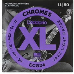 D'addario SET GTR CHROMES JAZZ LITE ECG24