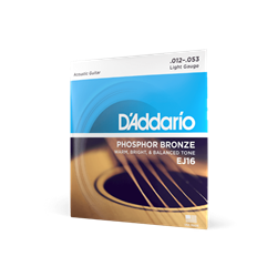 D'addario EJ16 Light Phoshor Bronze (12-53) Light Gauge