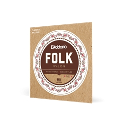 D'addario D'adario EJ33 Set Folk Clear Nylon-80/20 Ball