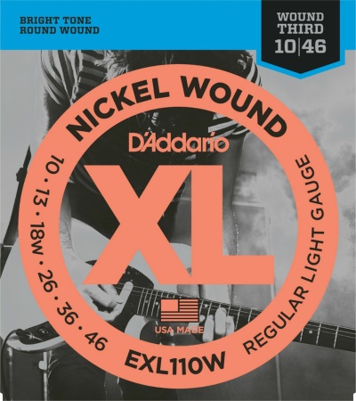 D'addario D'Addario 10's Regular Light Gauge with  Wound-3rd EXL110W