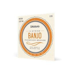 D'addario EJ55 Set Banjo Phospher Bronze, Medium