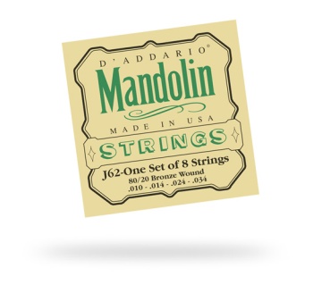 D'addario SET MANDOLIN 80/20 BRONZE LITE EJ62