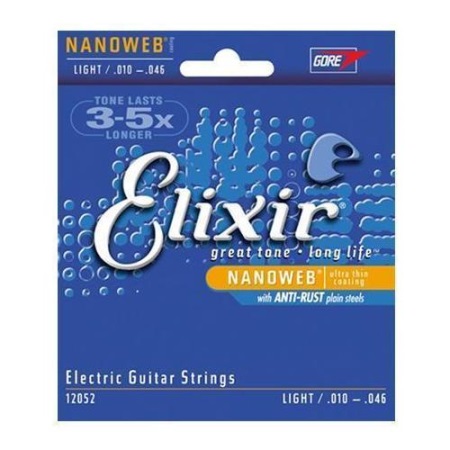 Elixir 12052 Electric Guitar NanoWeb Coating, .010 - .046