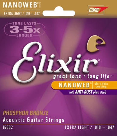 Elixir Phosphor Bronze Nanoweb XL 16002