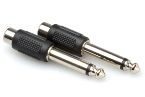 Hosa Rca (F)To 1/4 (M) Adapter - 2 pack GPR101