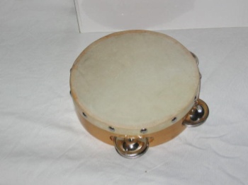 Cannon 6" Tambourine w/ Calfskin Head (Single Row) T433