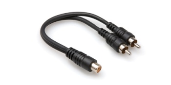 Hosa RCA -F to 2 RCA-M - Y cable YRA105