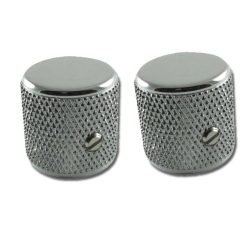 Fender Knobs, Standard Knurled, Tele®/Precision Bass®, Chrome (2) 0991366000