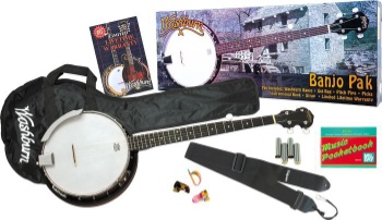 Washburn 5 String Banjo B8K Package with Gig Bag