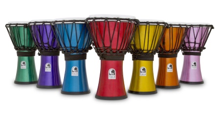 Toca TFCDJ-7MS 7" Multi Colored Djembe