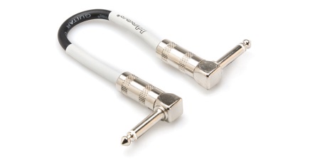 Hosa Guitar Patch Cable,  Right-angle to Same, 6 in CPE106