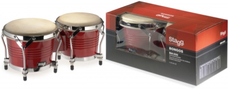 Stagg 7.5" & 6.5" Latin wood bongo set BW-200