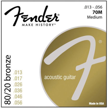 Fender 70M 80/20 Bronze Acoustic Strings - Medium