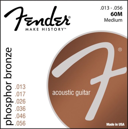 Fender 60M Phosphor Bronze Acoustic Strings - Medium