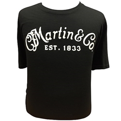 Black C.F Martin t-Shirt (white writing) 18STBL