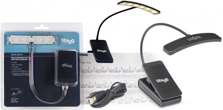 Stagg Multipurpose clip-on and free-standing LED lamp MUS-LED6