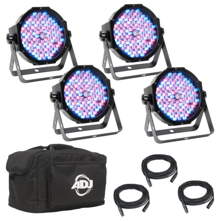 American Dj American DJ LED Mega Flat Pak Plus - 4 Light System MEG555