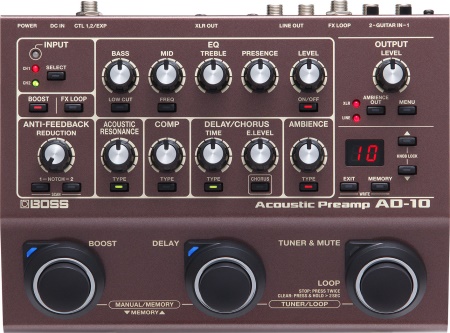 Boss BOSS AD-10 Acoustic Preamp Processor Pedal AD10