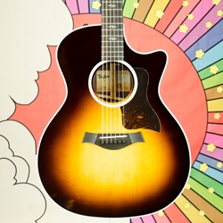 Taylor 414CE-R Spruce & Rosewood V-Class Acoustic Electric Guitars, Hardcase - Sunburst finish